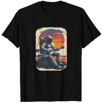 Discover Astronaut Guitar Player Space Music Lover T Shirts