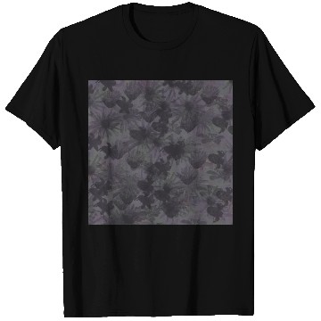 Discover floral feel pattern in purple and gray T Shirts