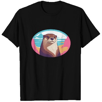 Discover Synthwave Otter 2 T Shirts