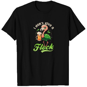 Discover Irish Flamingo St Patricks Don't Give A Flock Beer T Shirts