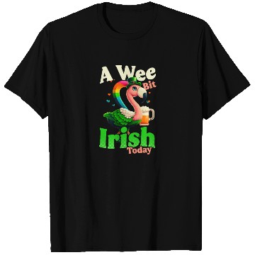 Discover Irish Flamingo St Patricks A Wee Bit Irish T Shirts
