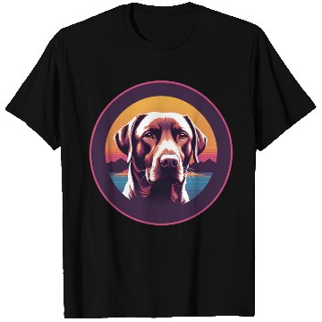 Discover Synthwave Labrador Retriever T Shirts