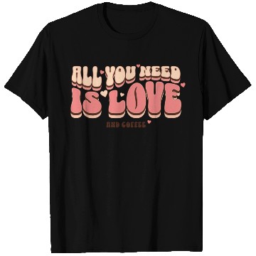 Discover [AMY store] - Love and Coffee Cute Typography T Shirts