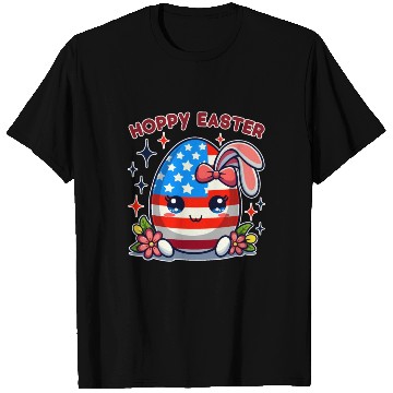 Discover Hoppy Easter - American Flag Easter Egg Bunny Ears T Shirts