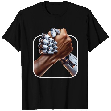 Discover Embracing the Human-Robot Alliance T Shirts