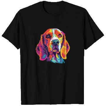 Discover Watercolor Colorful Beagle Harrier T Shirts