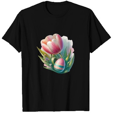 Discover Spring Colorful Tulip With Easter Egg T Shirts