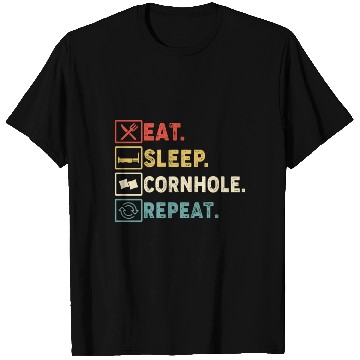 Discover Eat Sleep Cornhole Repeat T Shirts