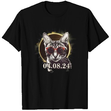 Discover Total Solar Eclipse 2024 Cool Cat Lunar Path Of T Shirts