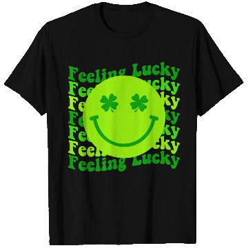Discover Irish Clover Feeling Lucky Smiling Face T Shirts
