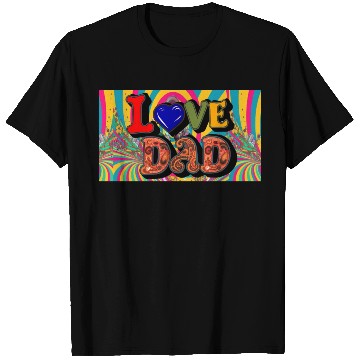 Discover Love Dad Sticker T Shirts