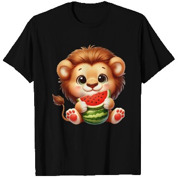 Discover Lion Eating Watermelon T Shirts