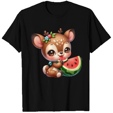 Discover Deer Eating Watermelon T Shirts