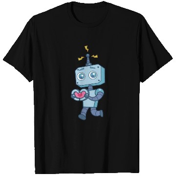 Discover Cute Heart Robot Robotics Technology T Shirts