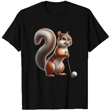 Discover Golf Player Squirrel Animal Lover Design T Shirts
