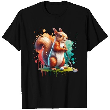 Discover Golf Player Squirrel Animal Lover Design T Shirts