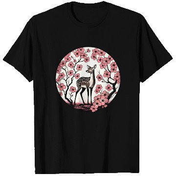 Discover Spring Fawn Deer Dogwood T Shirts