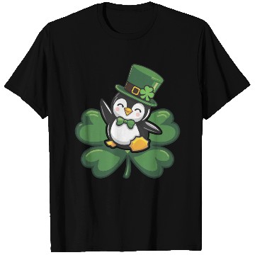 Discover St. Patrick's Day Penguin: Cute Cartoon Design T Shirts