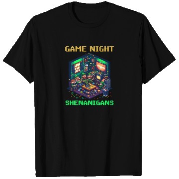 Discover St. Patricks Day Gaming Game Night Shenanigans T Shirts