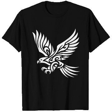 Discover Elegant Tribal Eagle On Tattoo Wings T Shirts