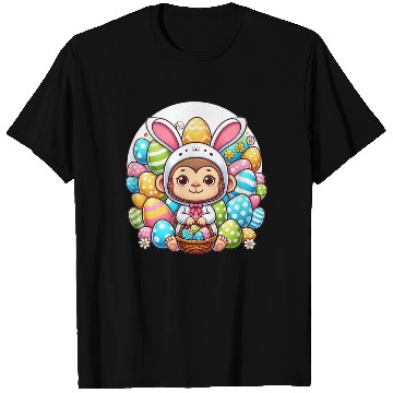 Discover Easter Monkey in Bunny Costume T Shirts