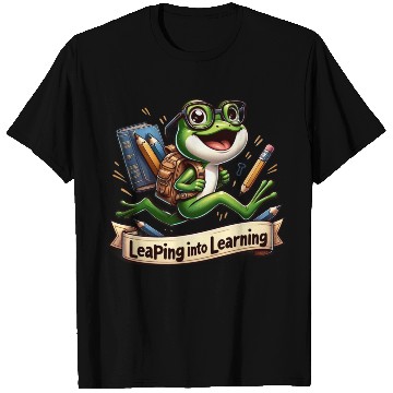 Discover Leaping Into Learning Frog 100 Days of School T Shirts