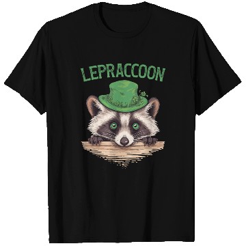 Discover Lepraccoon Kobold Raccoon Saint Patrick Irish T Shirts