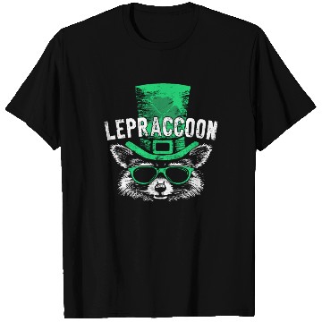 Discover Lepraccoon Kobold Raccoon Saint Patrick Irish T Shirts