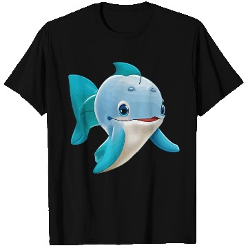 Discover cute Dolphin cartoon T Shirts