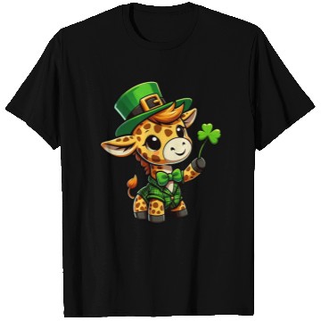 Discover St. Patrick's Day Giraffe Cartoon T Shirts