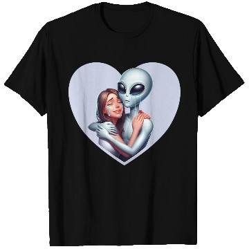 Discover Heartwarming Embrace: Human and Alien T Shirts