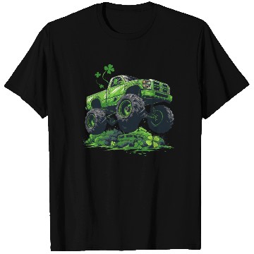Discover Monster Truck Shamrock Toddler Boys St Patricks T Shirts