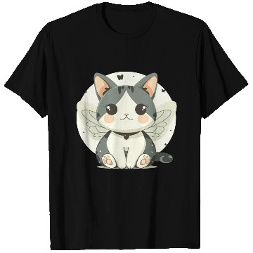 Discover Kawaii Cat-Butterfly T Shirts