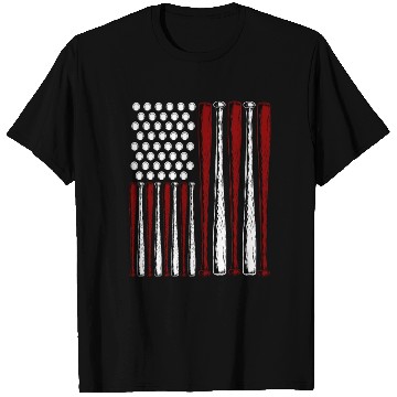 Discover Baseball US Flag T Shirts