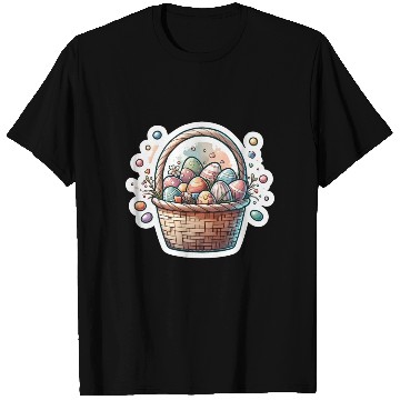 Discover Cute Easter Egg Basket Soft Pastel Color T Shirts