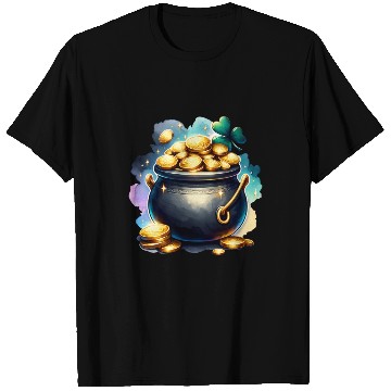 Discover Saint Patrick's Day Gold Pot With Clover T Shirts