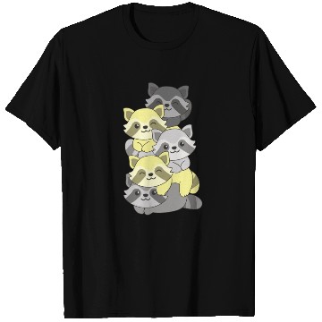 Discover Perigender Flag Pride Lgbtq Cute Raccoon Stack T Shirts