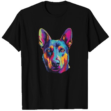 Discover Watercolor Colorful Australian Kelpie T Shirts