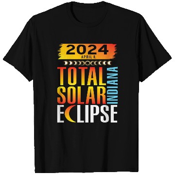 Discover 2024 April 8 Total Solar Eclipse INDIANA T Shirts