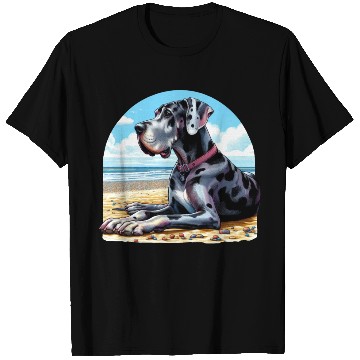 Discover Great Dane On The Beach T Shirts