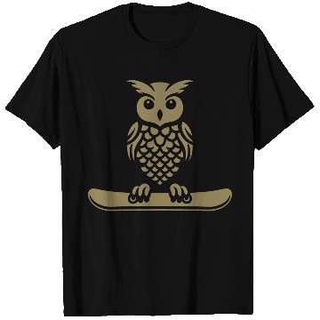 Discover Minimalist Design: Owl Snowboarder Silhouette T Shirts