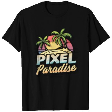 Discover Pixel Paradise Sunset T Shirts