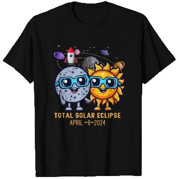 Discover Total solar eclipse 4-8-2024: Sun and Moon love T Shirts