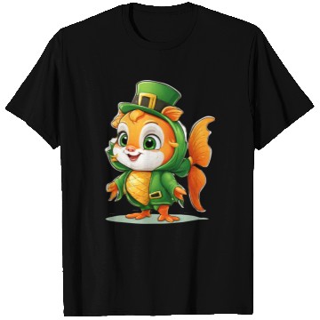 Discover Lucky Fin: St. Patrick's Cute Fish Design Vibrant T Shirts