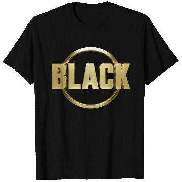 Discover Midnight Majesty The Elegance of Black Gold Design T Shirts