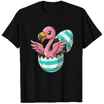 Discover Flamingo Hatching from Easter Egg Easter Surprise T Shirts