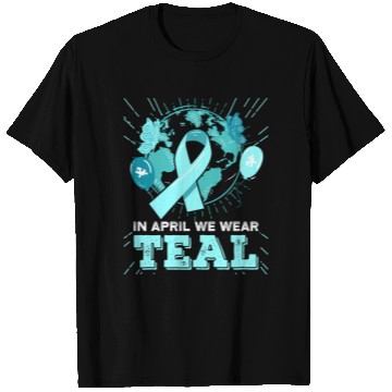 Discover Sexual Assault Awareness Teal Ribbon With Cat T Shirts