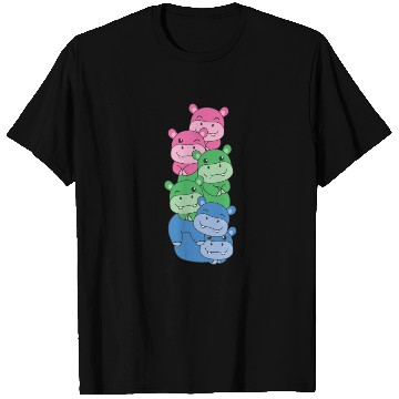 Discover Polysexual Flag Pride Lgbtq Cute Hippo T Shirts