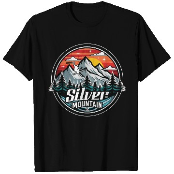 Discover Retro Silver Mountain Ski T Shirts