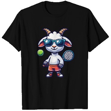 Discover Goat Tennis Player Court Match Design T Shirts